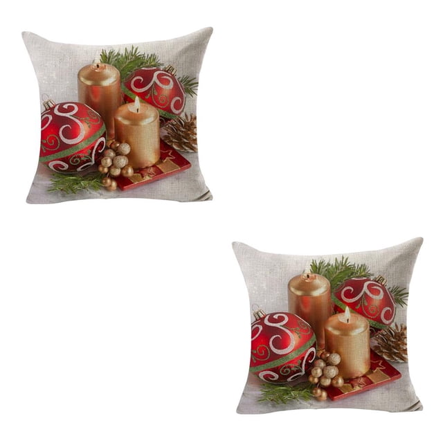 Moyic Funda de cojín de Navidad de 18 , funda de almohada, sofá cama cuadrado festivo, decoración del hogar, Navidad Type7 NO7