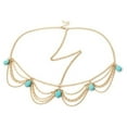 thumbnail image 1 of Diadema de joyería de 21,7 pulgadas de largo, color dorado, estilo retro, exquisita diadema con borlas de brillo para mujer, para bodas y fiestas, tipo 1, 1 of 12