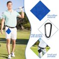 Square Microfiber Golf Ball Cleaning Towel with Carabiner Hook Water