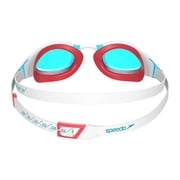 Speedo Fastskin Hyper Elite Swim Goggles, Aqua Blue / White / Red