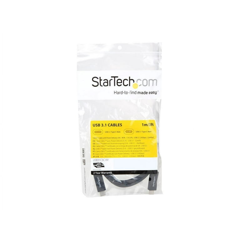 StarTech.com - Cable USB Type-C de 1m - USB 3.1 Tipo A a USB-C
