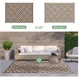 thumbnail image 4 of Outdoor Rug x Reversible Mats Outdoor Area Rug Plastic Straw Rug Geometric Rv Mat for Patio Camping Rv Picnic Backyard Deck Balcony Porch Beach Trailer ( ), 4 of 7