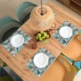 thumbnail image 4 of Floral Dragonfly Placemats Set of 4 Rectangle Table Mats Washable Heat-Resistant Place Mat for Kitchen Dining Table Decor Indoor Outdoor, 4 of 6