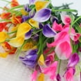 thumbnail image 2 of Morttic 18 Pcs Calla Lily Artificial Flowers Plants Indoor Outdoor Decorations,UV Resistant Faux Fake Plants Plastic Spring Flower Outside Hanging Planter Home Kitchen Garden Porch (Mixed), 2 of 8