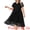 Black, variant on DARING DIVA Womens Plus Size Lace Cocktail Faux Wrap V Neck Midi Dress 1X Black