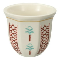 Uxcell Arabic Coffee Cup, 8.5 oz Ceramic Tea Cups Espresso Coffee Mug for Latte Cappuccino Milk Office Home Party Gifts, (White/Red, Style E)