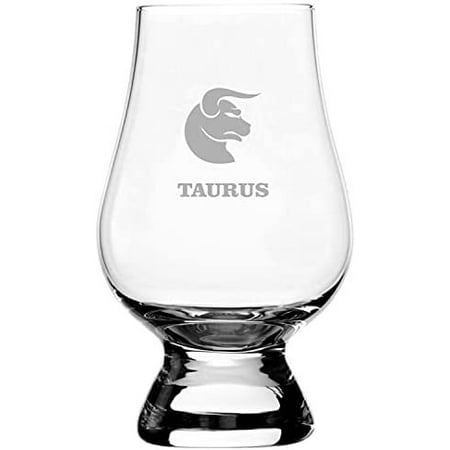 

Taurus Sign Zodiac Symbol or Sign Etched 6.5oz Glencairn Whisky Glass