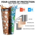 thumbnail image 3 of 16oz Tumblers Autumn Fall Leaves Pattern Stainless Steel Vacuum Insulated Double Wall Travel Tumbler Cups Mug with Lid and Straw,Cleaning Brush for Coffee,Tea, 3 of 4
