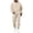 Beige, variant on Streetwear Men Basic Tracksuit Plain Oversized Hoodie & Simple Cuffed Joggers Pants Workout Running Travel Office Casual 2 Piece Set Beige L