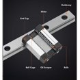thumbnail image 4 of Linear Rail, Rigid High Accuracy 500mm Rustproof Easy Installation 4 Point Contact Design Linear Guide Rail Kit  for Electronic Semiconductor, 4 of 7