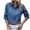 Blue, variant on hotojiny Womens Fall Cotton Linen Shirt Long Sleeve Button Down Dress Shirt Collared Business Casual Blouse Tops