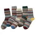 thumbnail image 1 of Calcetines térmicos para hombre, 5 pares de calcetines gruesos y cálidos de invierno, de lana transpirable, talla 37-44, 1 of 5