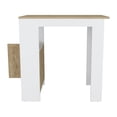 thumbnail image 2 of Masset Kitchen Island with Side Shelves in White Engineered Wood, 2 of 8