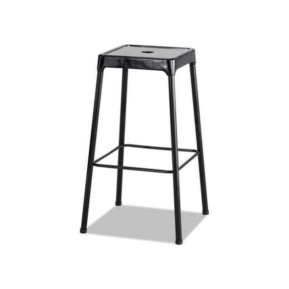 Safco 29" Steel Backless Bar Stool in Glossy Black