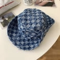 thumbnail image 5 of SikaFu New Spring and Autumn Checkerboard Western Cowboy Hat Women Travel Sunscreen Burr Bucket Hats Outdoor Leisure Mountaineering Cap, 5 of 6