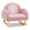 Pink + Rocking Chair, variant on Sofa, Toddler Armchair with Solid Wooden Frame Anti-Tipping Design Plush Fabric, Upholstered Children Chair for Kindergarten Preschool, Gift for Boys Girls, Toddler Couch
