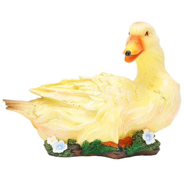 Adorno de pato, estatua de pato de resina, simulación de adornos de jardín, estatua de pato de resina, diseño exquisito Jadeshay A