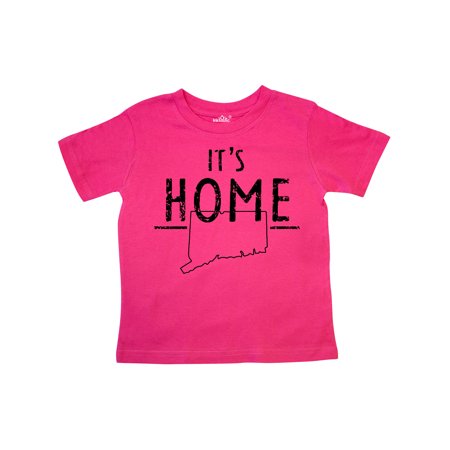 

Inktastic It s Home- Connecticut State Outline Distressed Text Gift Toddler Boy or Toddler Girl T-Shirt