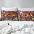 thumbnail image 5 of Funda Nórdica King Size Niños Colorido Funda Nórdica Graffiti Art Hippie, 5 of 5