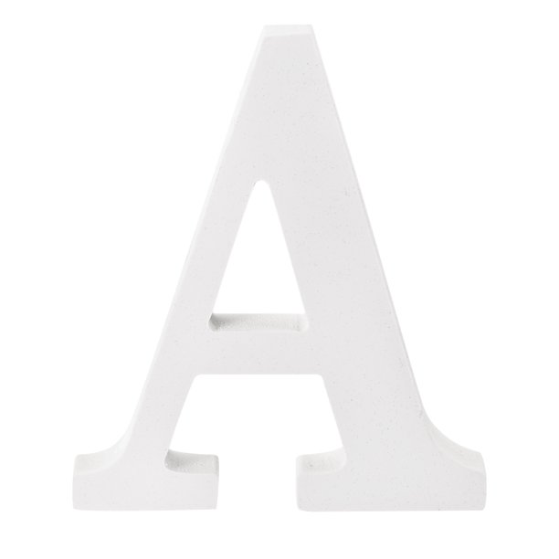 White Wood Letters 6 Inch, Wood Letters for DIY Party Projects (A
