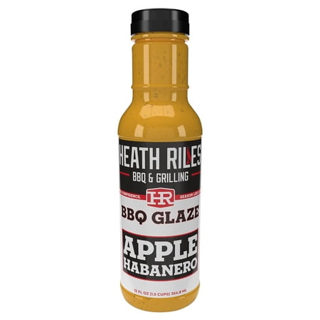 Heath Riles BBQ Apple Habanero BBQ Glaze – Apple BBQ Sauce Sweet & Spicy Rib Glaze for Pork Butt Ham Glaze or Ribs – 80+ BBQ Championships 12 oz