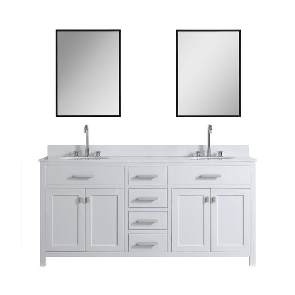 Design Element London 72" Vanity Base Only in White