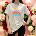 thumbnail image 3 of Playera Blusa Mujer con Frase Positiva Eres Bella Fabulosa y Fuerte Moda Casual Inspiradora Color Blanco Talla Extra Grande Marca Emil SaEs, 3 of 4