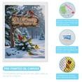 thumbnail image 3 of Diamond Art Kits for Adults, Snowy Birds Sign Winter Scene 5D Diamond Painting Kits for Adults Beginners, DIY Full Drill Diamond Painting, Gem Art and Crafts 12x16, 3 of 7
