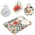 thumbnail image 4 of Yayeee Dish Drying Mat for Kitchen Counter Ultra Absorbent Easy Clean Pad 24x18", Beige Red Floral, 4 of 7