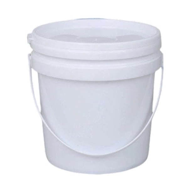 Cubo de pintura ligero y resistente para recubrimientos y disolventes en proyectos de bricolaje. Tapa a presión de 2 litros
