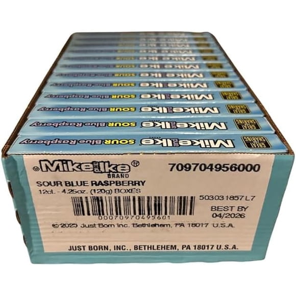 Mike and Ike Framboise Bleue Surette – Boîtes de Cinéma de 4,25 oz - (Lot de 12) – 2 Boîtes