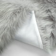 thumbnail image 5 of Mainstays Grey Faux Fur Non-Skid Fluffy Floor Rug for living room , 30"x46", 5 of 7