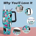 thumbnail image 3 of Pitbull Gifts Dog Tumbler Cup for Women Men 40oz Stainless Steel Insulated Travel Mug with Lid and Straw, 3 of 6