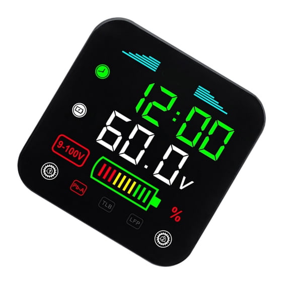 DC9-100V LCD Digital Battery Capacity Indicator for Motorcycle Scooter Lead-acid Lithium LiFe Battery Capacity Voltmeter