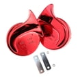thumbnail image 2 of Trompetas genéricas para coche, trompetas para camiones, tonos altos y bajos, impermeables, fáciles de usar, trompetas eléctricas compactas para motor Chapado en rojo., 2 of 8
