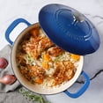 thumbnail image 5 of Martha Stewart Gatwick 7 QT Enameled Cast Iron Dutch Oven - Classic Blue, 5 of 9