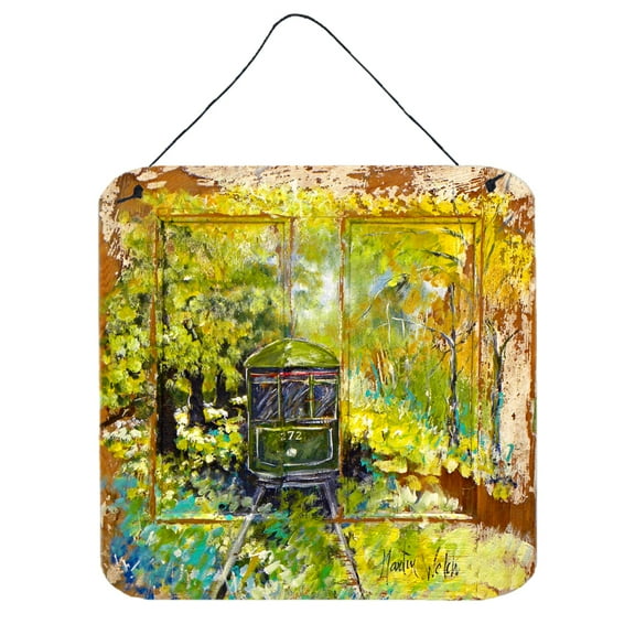 Carolines Treasures MW1326DS66 Streetcar End of the Line Wall or Door Hanging Prints 6x6 multicolor