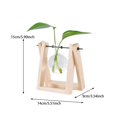 thumbnail image 2 of Planta Hidropónica Florero Transparente Marco De Madera Mesa Decorativa Vidrio Transparente Contenedor De Flores Bonsai Planta Decoración Florero Eigraketly HA039933-03, 2 of 6