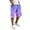 Dark Purple, variant on Men's Gradient Cargo Shorts, Drawstring Waist Loose Fit Utility Bottoms with Pockets, Summer Casual Streetwear for Outdoor Wear
