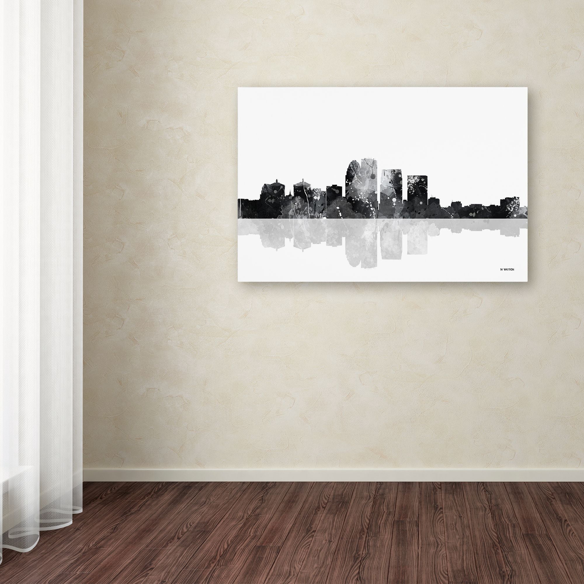 Trademark Fine Art "Louisville Kentucky Skyline BG-1" Canvas Art by Marlene Watson