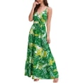 thumbnail image 3 of Franhais Women's Summer Long Sling Dress Sleeveless Backless Deep V Neck Boho Floral Dress For Holiday, 3 of 9