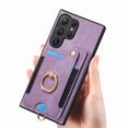 thumbnail image 4 of for Samsung Galaxy S22 Ultra 5G Phone Case Wallet with Card Holder,PU Leather Flip Folio Case,RFID Blocking Ring Holder Kickstand Wrist Strap Magnetic Protective Women Men Cover,Purple, 4 of 11