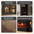 thumbnail image 5 of Sonegra 98" Farmhouse Entertainment Center with 36" Fireplace, TV Stand, Bookshelf, Cabinet, Fits TVs up to 75", Media Console with Power Outlets and Barn Doors for Living Room, Black, 5 of 8