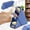 Blue-BU, variant on MMJ Silicone Coated Double Layer Pencil Case Large Capacity Stationery Storage Pouch 6.8x3.1x2.2in