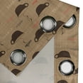 thumbnail image 5 of Ambesonne Kitchen Grommet Curtain, Coffee Cups Espresso, 50" x 54", Chocolate Pale Brown, 5 of 6