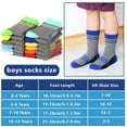 thumbnail image 2 of 12 Pairs Boys Crew Socks Novelty Plaid Kids Elastic Mid Cut Toddler Socks for Boy Girls(2-14T), 2 of 7