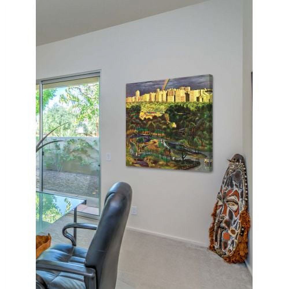 "Central Park Rainbow" Painting Print on Canvas