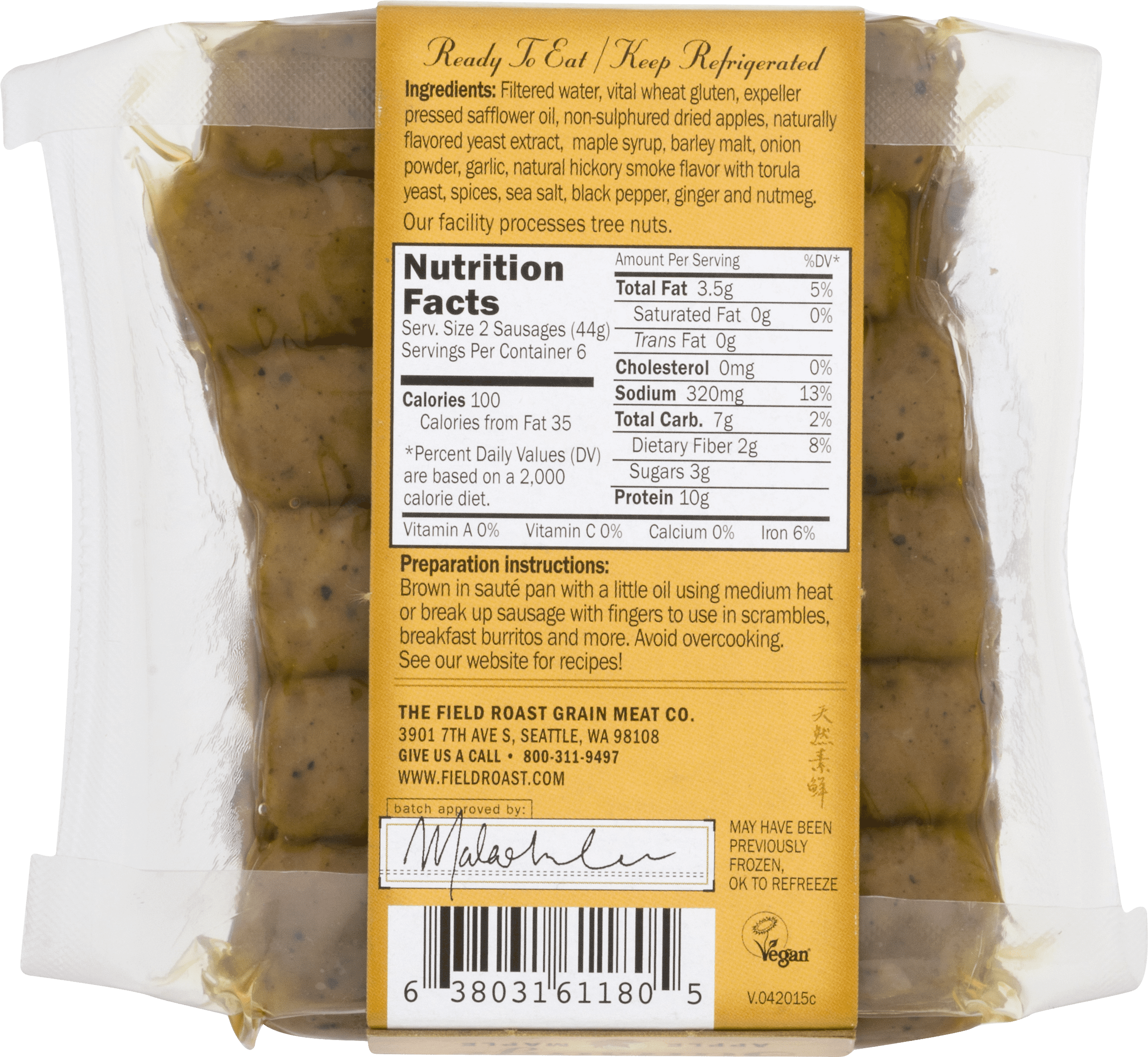 field roast breakfast sausage