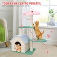 thumbnail image 3 of Árbol para Gatos Forma de Flor Rosa con Casa Grande, Torre Rascador de Sisal Natural Alto 95CM, Poste Rascador de Flores Adorable con Plataforma de Salto para Espacio Pequeño, Centro de Juego, 3 of 7