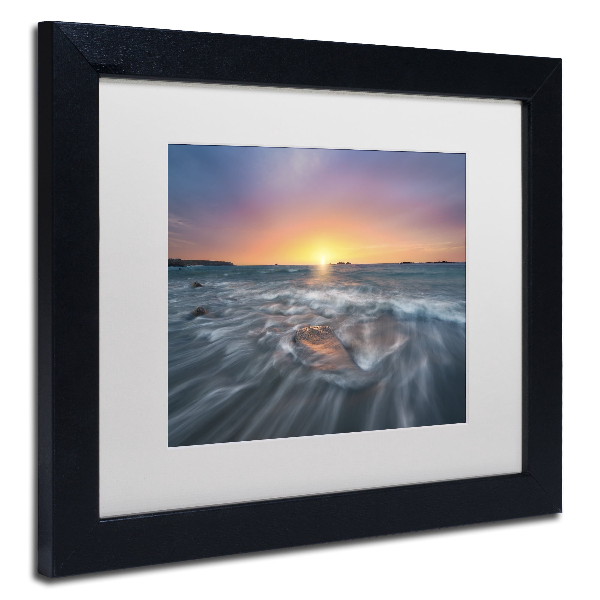 Trademark Fine Art 'Oceanic Poetry' Canvas Art by Mathieu Rivrin, White Matte, Black Frame